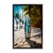 Stupell Industries Blue Surfboard Coastal Blur Black Framed Floater Canvas Wall Art, design by LSR Design Studio